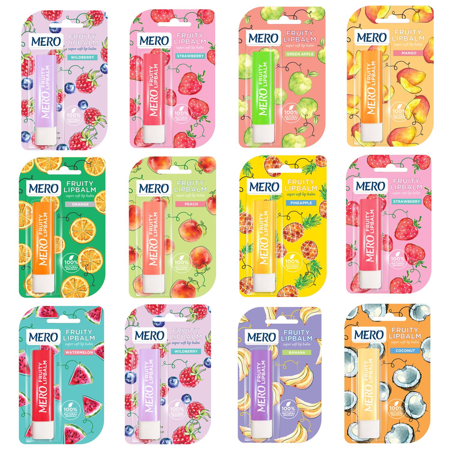بالم لب مرو مدل Fruity Box مجموعه 12 عددی -  - 1