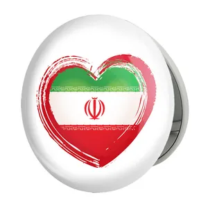 آینه جیبی خندالو طرح پرچم ایران مدل تاشو کد 23950 