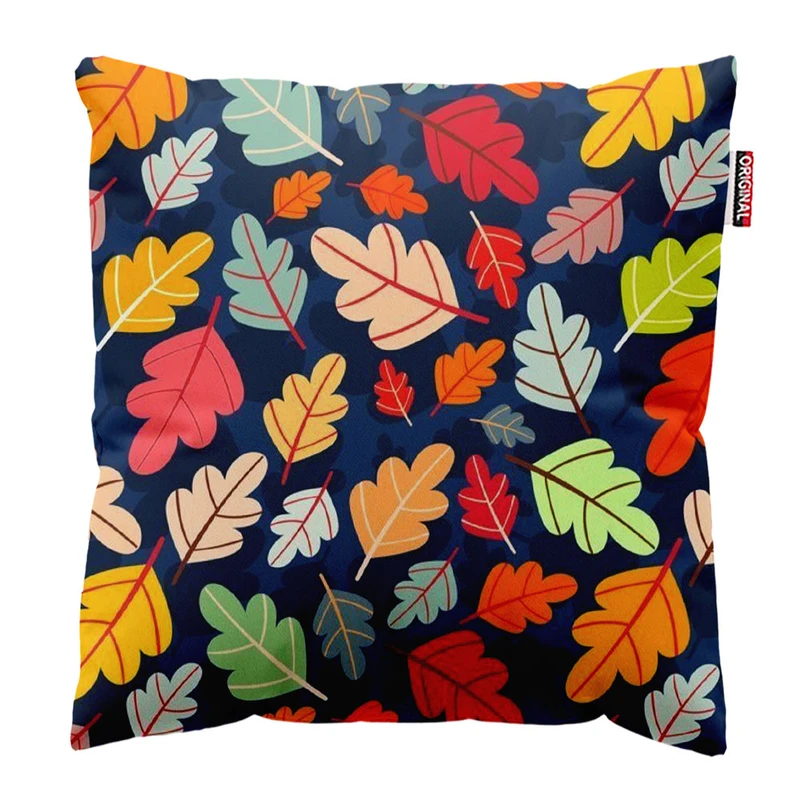  کوسن پاد آفرین طرح پاییز و برگ کد 1993 سایز 30*30 سانتی متر