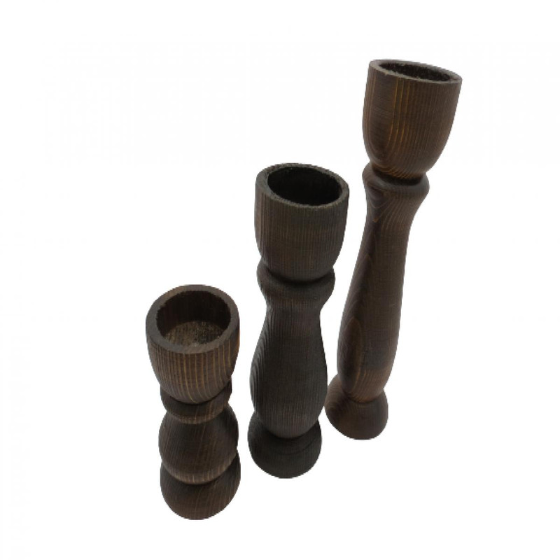 جاشمعی مدل چوبی مجموعه 3 عددی