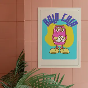 تابلو شاسی مدل رستورانی طرح کارتونی کولا کد 1061