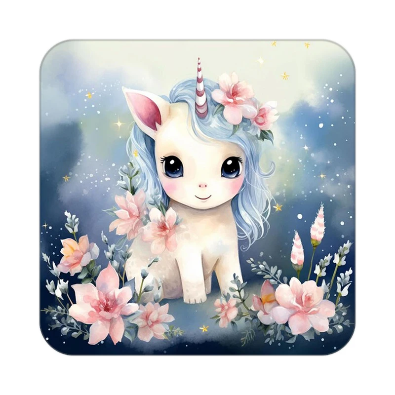 زیر لیوانی کاکتی طرح اسب تک شاخ و یونیکورن مدل mp32210