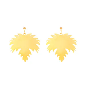 گوشواره طلا 18 عیار زنانه آمانژ مدل برگ کد D10190