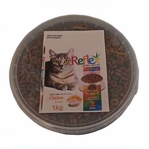 غذای خشک گربه رفلکس مدل Multi_colure وزن 1 کیلوگرم