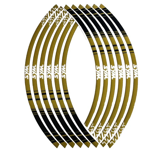 برچسب دور رینگ موتور سیکلت وارون مدل W-15-GLD مناسب برای SYM بسته 12 عددی