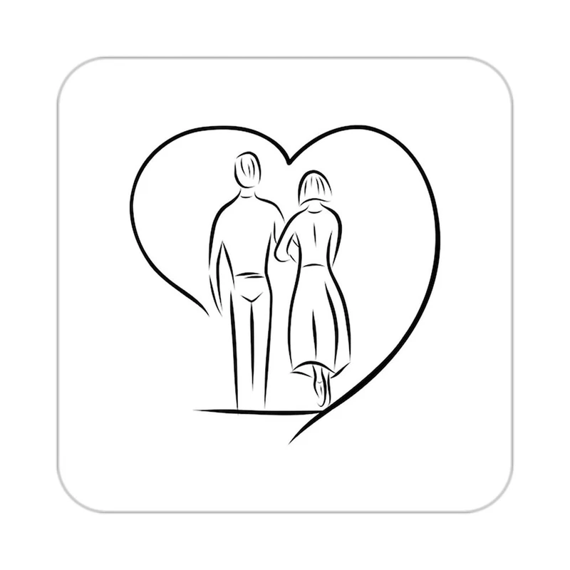 زیر لیوانی کاکتی طرح عاشقانه مدل mp36977