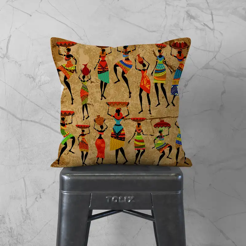 کاور کوسن مدل افریقایی دورو طرح دار کد 9916