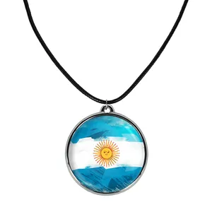 گردنبند خندالو مدل پرچم آرژانتین کد 2046420456