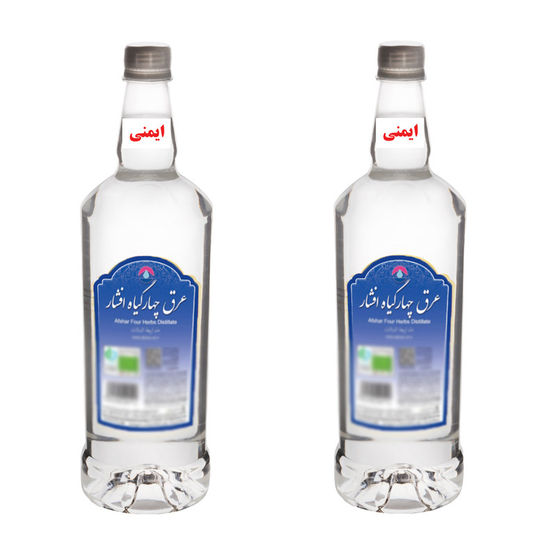 عرق چهارگیاه ایمنی افشار - 1 لیتر بسته 2 عددی