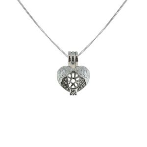 گردنبند زنانه مدل مروارید عشق طرح قلب کد Love Pearl 
