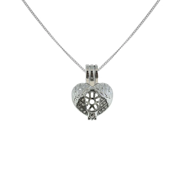 گردنبند زنانه مدل مروارید عشق طرح قلب کد Love Pearl 