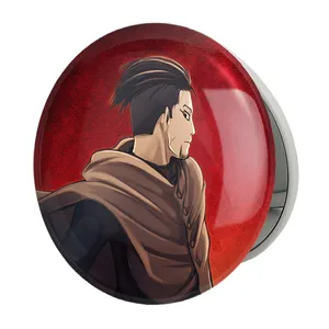 آینه جیبی خندالو طرح هیاکونوسکه انیمه کامویی طلایی Golden Kamuy مدل تاشو کد 23712 