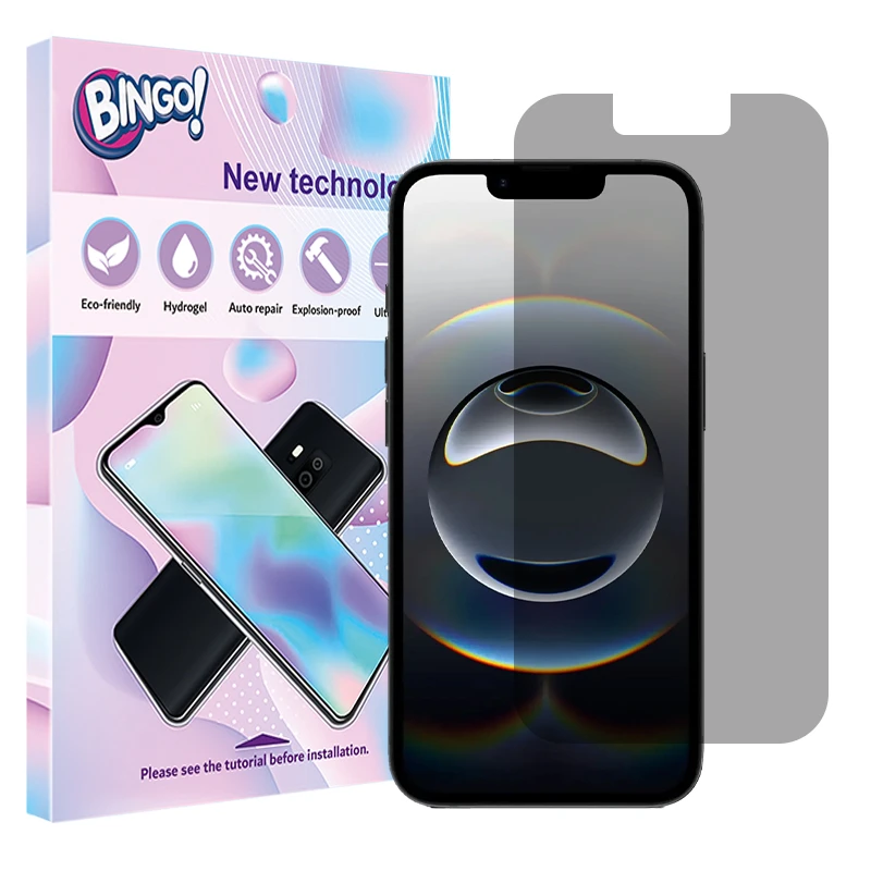 محافظ صفحه نمایش حریم شخصی بینگو مدل Tough مناسب برای گوشی موبایل اپل iPhone 16e