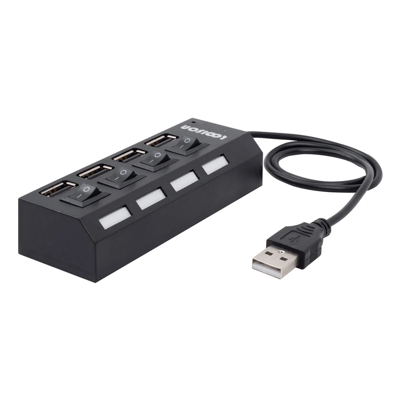 هاب 4 پورت USB 2.0 لویی سان مدل HI-SPEED