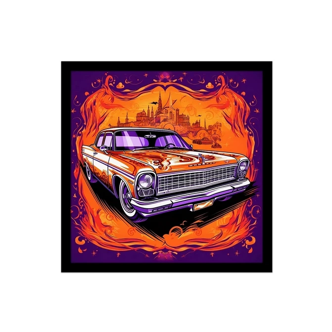 تابلو نوری بکلیت طرح ماشین کلاسیک شورلت مدل B-MID-16164