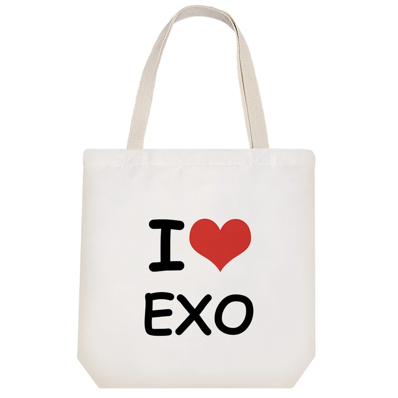 ساک خرید پارچه ای خندالو طرح گروه موسیقی EXO مدل توت بگ کد 19