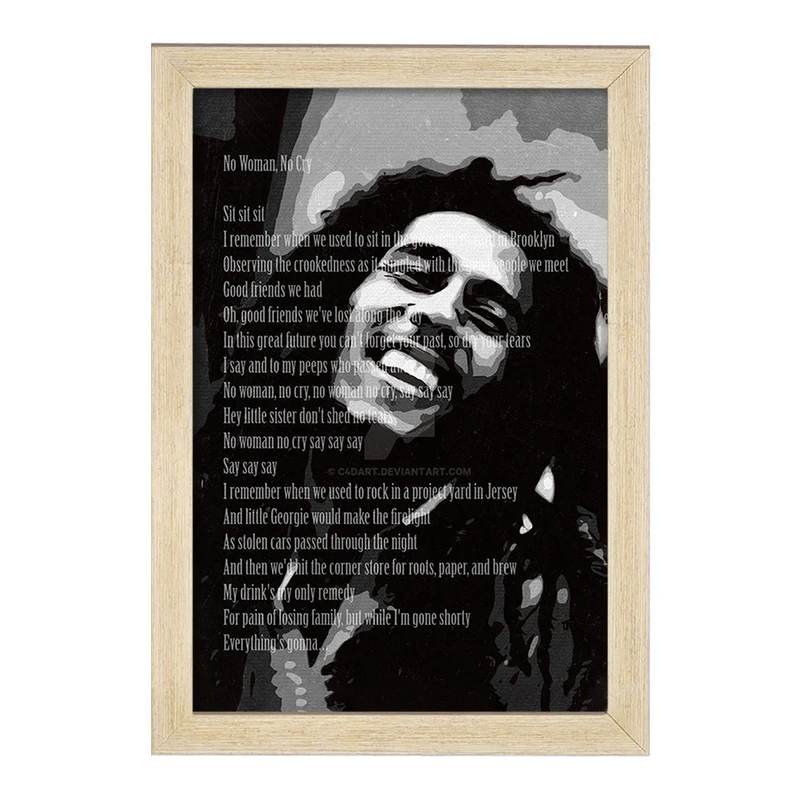 تابلو خندالو مدل باب مارلی (Bob Marley) کد F1990