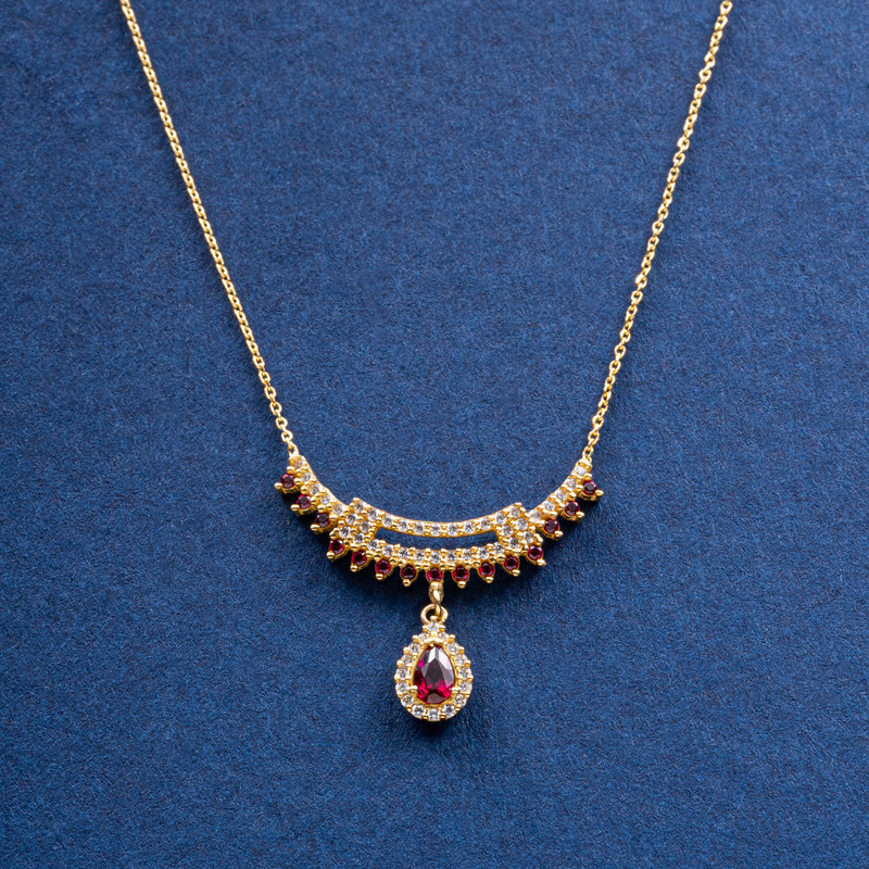 نیم ست طلا 18 عیار زنانه جواهری سون مدل 2795