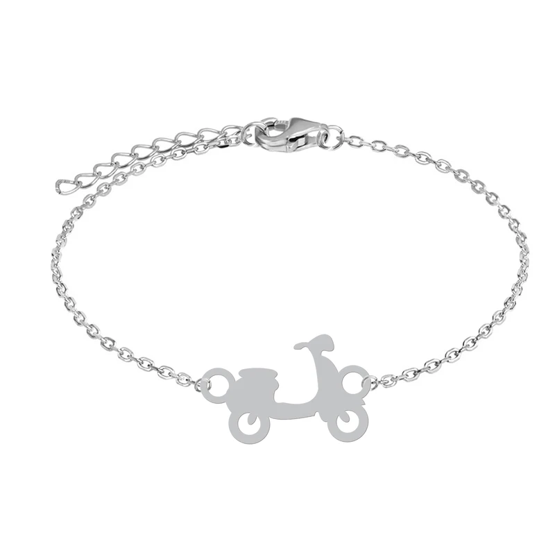 دستبند زنجیری زنانه هایکا طرح کارتونی موتور کد zd.h 403