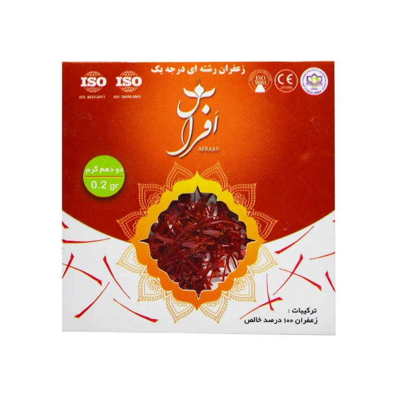 زعفران سوپر نگین افراس - 0.2 گرم بسته 20 عددی