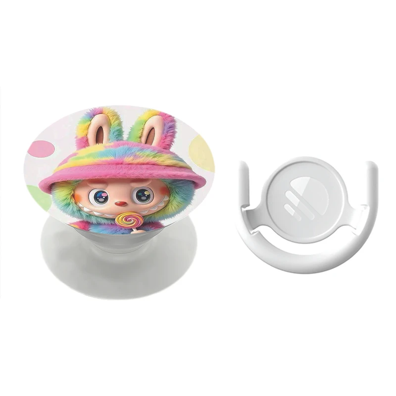 پایه نگهدارنده گوشی موبایل پاپ سوکت مگافون طرح لبوبو مدل 9710 به همراه پاپ کلیپ