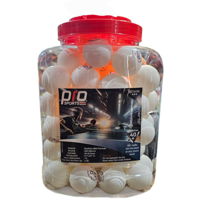 توپ پینگ پنگ پرو اسپورتز مدل PRO-2025 بسته 60 عددی