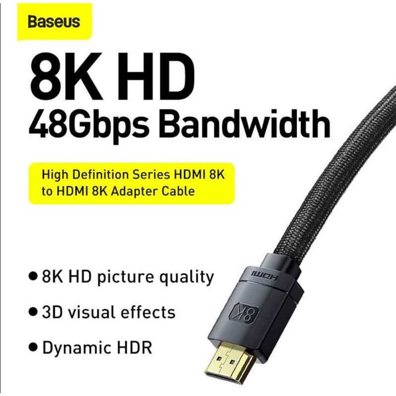 کابل HDMI باسئوس مدل High Defination 8K طول 2 متر