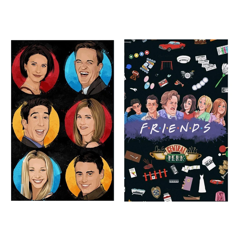 استیکر طرح Friends مجموعه 2 عددی