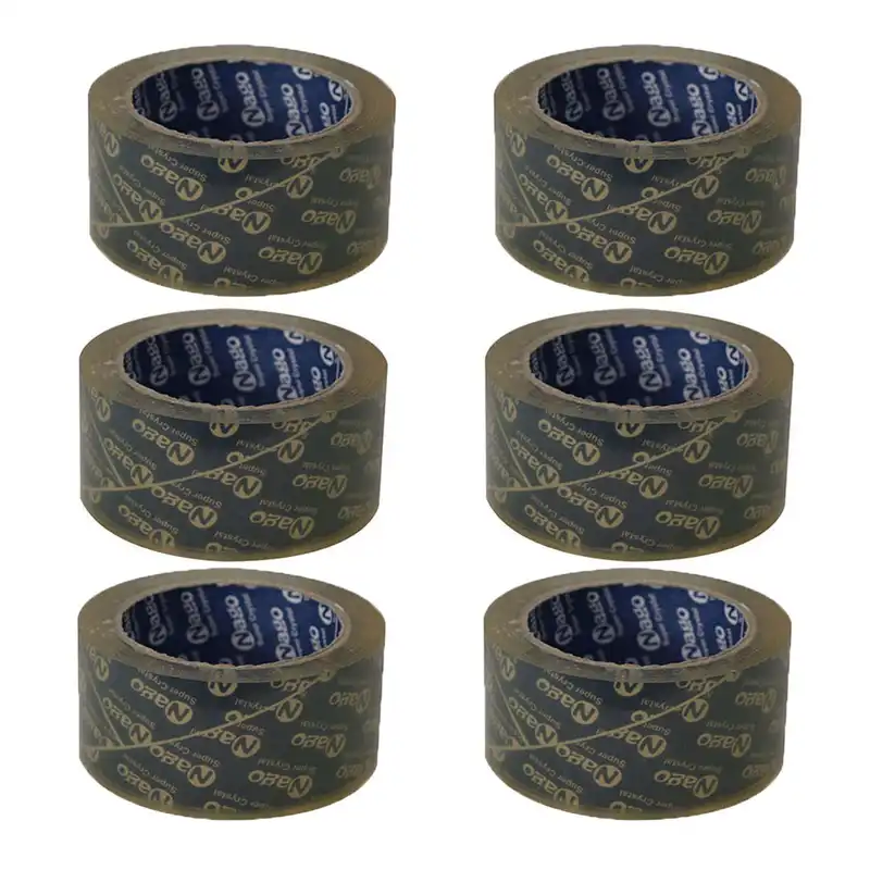 چسب پهن ناگو مدل Super Crystal0090 عرض 4.8 سانتی متر مجموعه 6 عددی