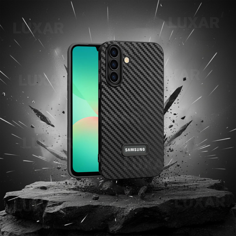 کاور لوکسار مدل A17 _Carbon Line مناسب برای گوشی موبایل سامسونگ Galaxy A17