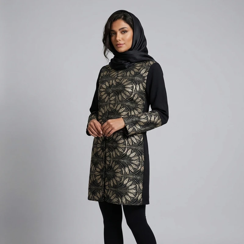 مانتو زنانه مدل تافته کد tm-2908