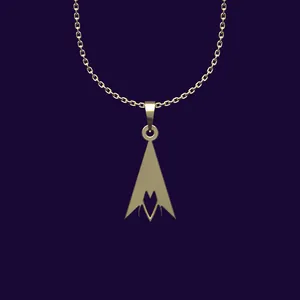 گردنبند طلا 18 عیار زنانه مدوپد مدل هندسی کد CC2-1-1063