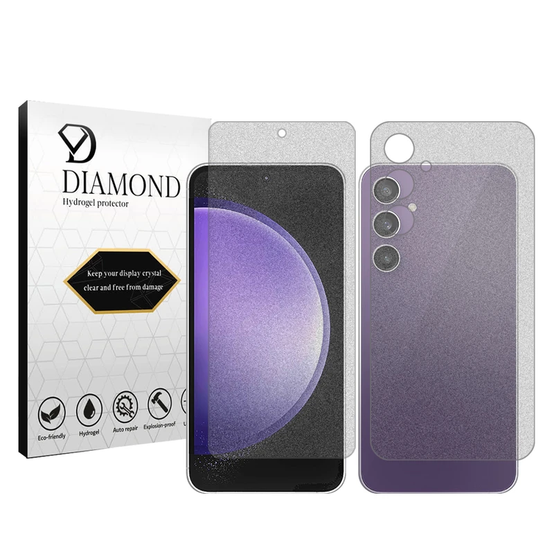 محافظ صفحه نمایش مات دیاموند مدل Tough مناسب برای گوشی موبایل سامسونگ Galaxy S23 FE به همراه محافظ پشت گوشی