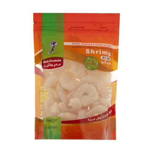 فیله میگو رگ زده منجمد مه پروتئین سایز 41-50 - 400 گرم 