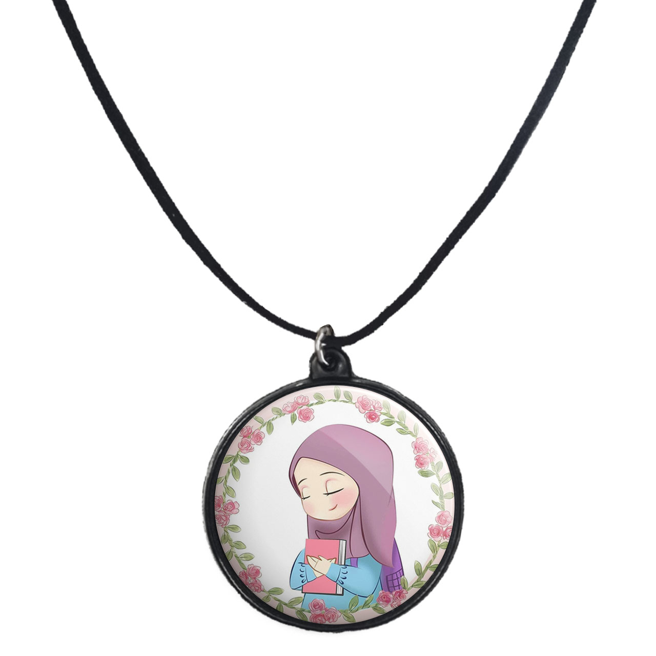 گردنبند پرمانه طرح حجاب کد pmb.24009 مدل دو طرفه