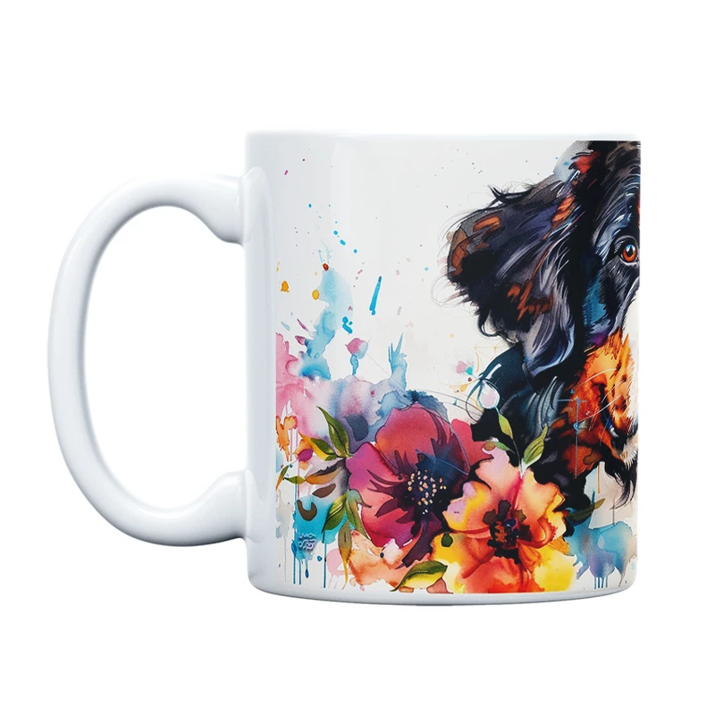 ماگ حس آمیزی طرح سگ و گل کد 24