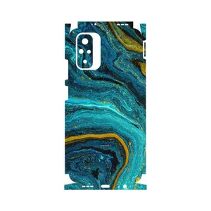 MAHOOT Turquoise marblewith golden streaks-FullSkin Cover Sticker for Xiaomi Redmi Note 10s