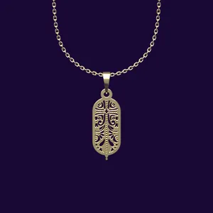 گردنبند طلا 18 عیار زنانه مدوپد مدل هندسی کد CC2-1-1058