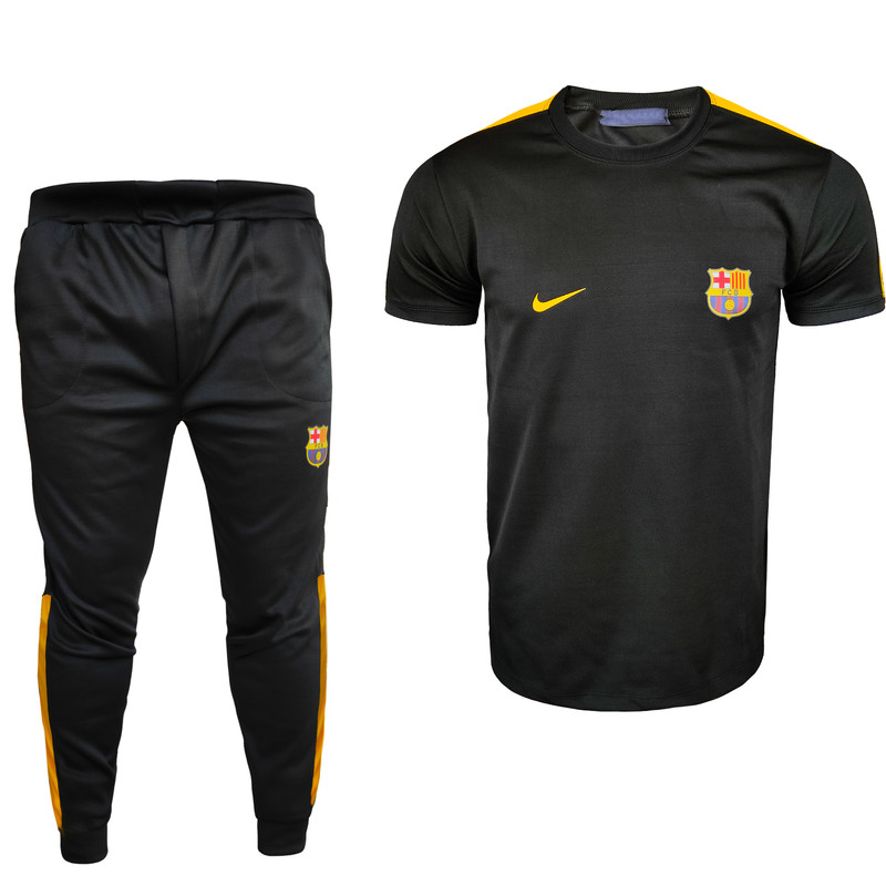 ست تی شرت و شلوار ورزشی مردانه طرح تیم بارسلونا