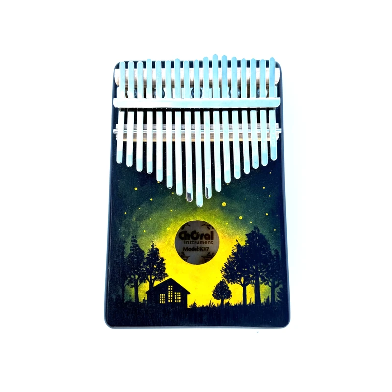 کالیمبا 17 تیغه کُرال مدل حفره دار حرفه ای طرح نقاشی شب 