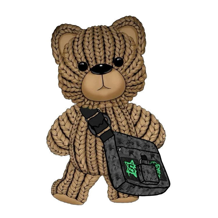 استیکر پارچه و لباس پاد آفرین مدل کارتونی خرس تدی کد S1939