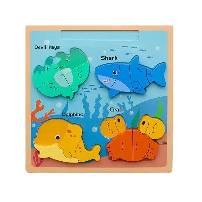 پازل 16 تکه مدل حیوانات دریایی