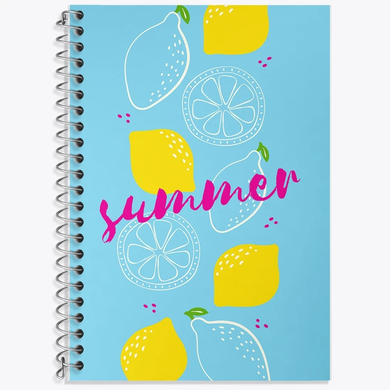 دفتر زبان 50 برگ خندالو مدل دو خط طرح تابستان کد F2335