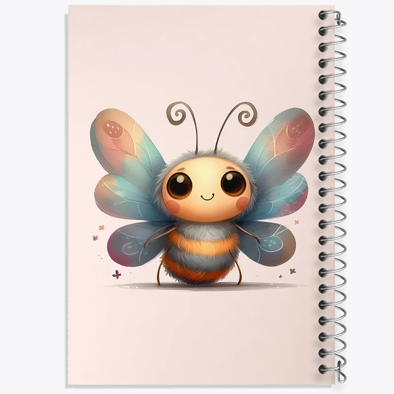 دفتر شطرنجی 50 برگ خندالو طرح پروانه  کیوت کد N5543