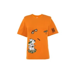 تی شرت لانگ زنانه بنیس مدل هینا رنگ نارنجی