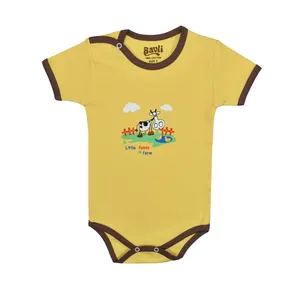 بادی آستین کوتاه نوزادی باولی مدل گاو