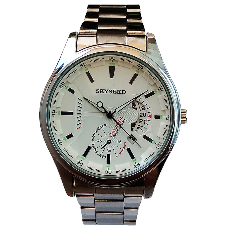 ساعت مچی عقربه ای پسرانه مدل بندفلزی کد 14X44