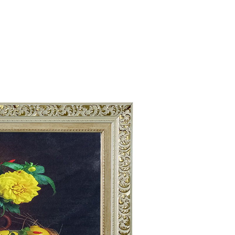 تابلو فرش ماشینی طرح دستبافت مدل گلدان گل کد 8099