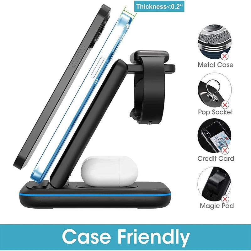 شارژر بی سیم مدل استند تاشو 1-3