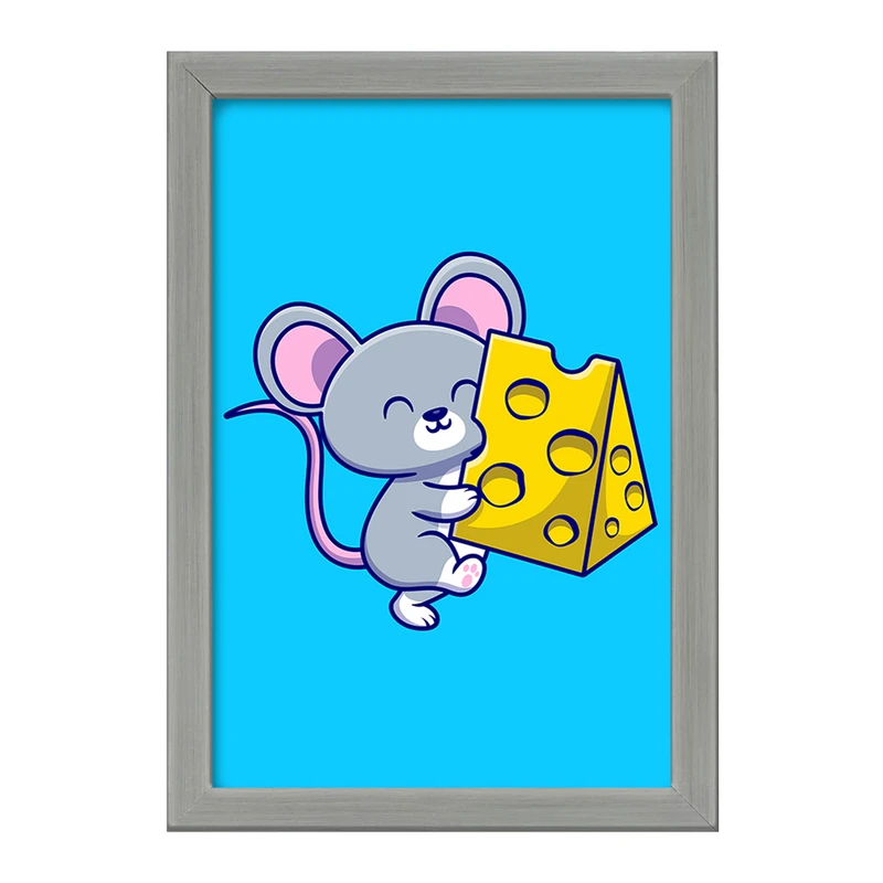 تابلو خندالو طرح  حیوانات بامزه موش کد 25439
